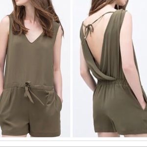 Romper with open back
